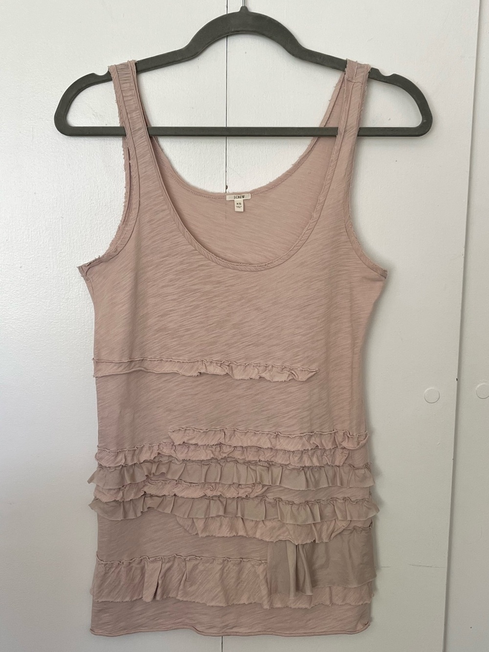 J.Crew Silk Ruffle Stripe Tank XS